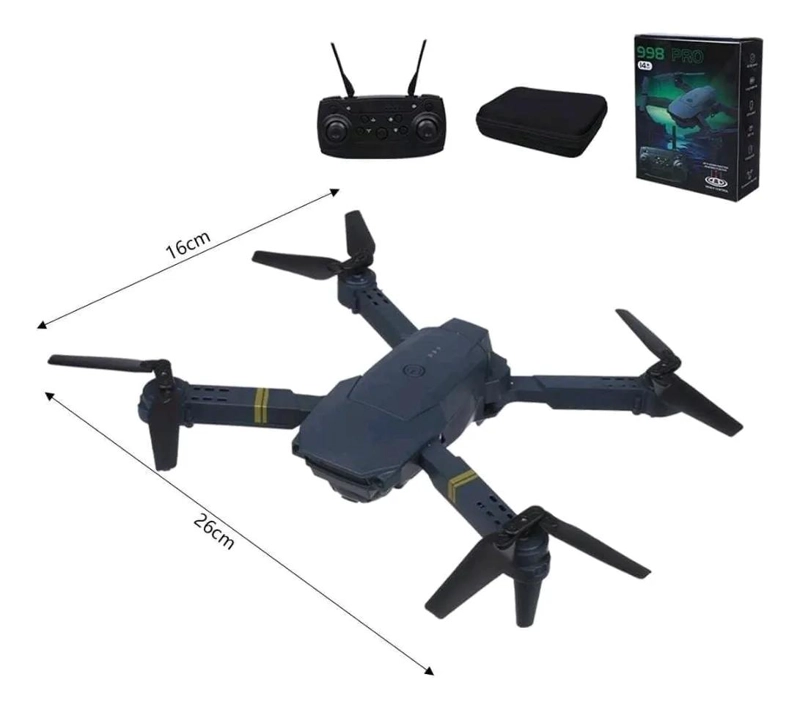 DRONE PLEGABLE MINI CON CAMARA 4K Y CONTROL REMOTO - 5
