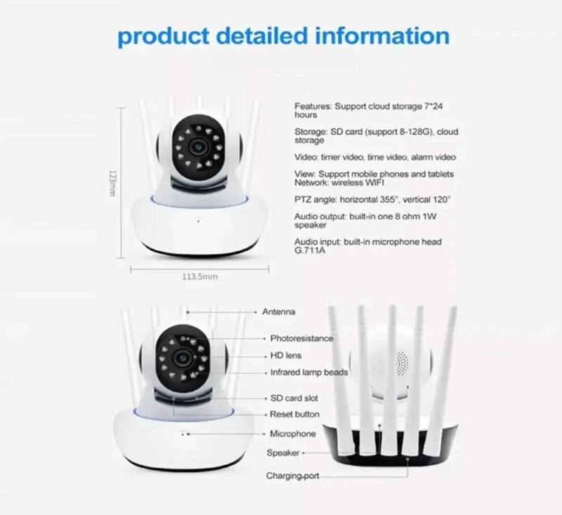 CAMARA DE SEGURIDAD WIFI 1080P CON VISION NOCTURNA Y AUDIO BIDIRECCIONAL - 5