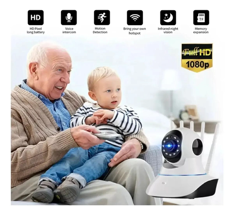 CAMARA DE SEGURIDAD WIFI 1080P CON VISION NOCTURNA Y AUDIO BIDIRECCIONAL - 6