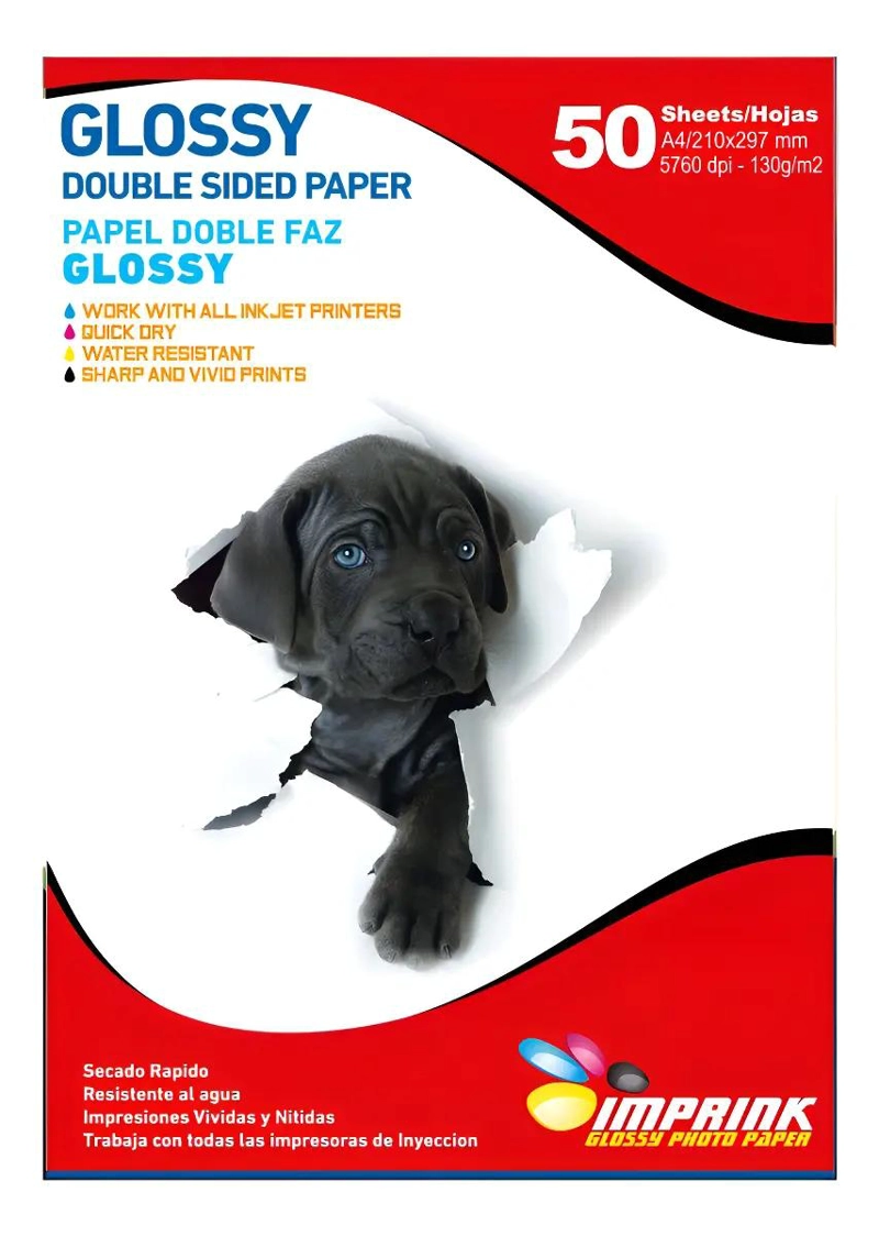 PAPEL FOTOGRAFICO DOBLE FAZ A4 130G 250 HOJAS - 1