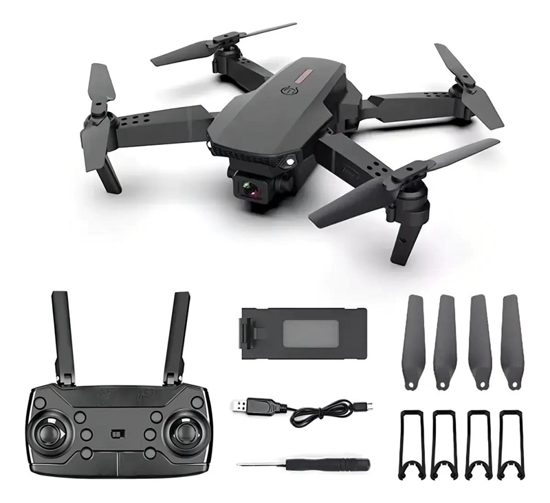 DRON E88 CON CAMARA HD 1080MP Y CONTROL REMOTO - 6
