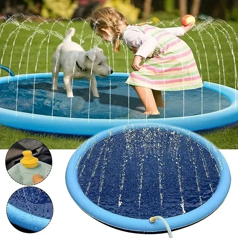 PISCINA PLEGABLE REDONDA 100X100CM PARA NIÑOS Y MASCOTAS - 1