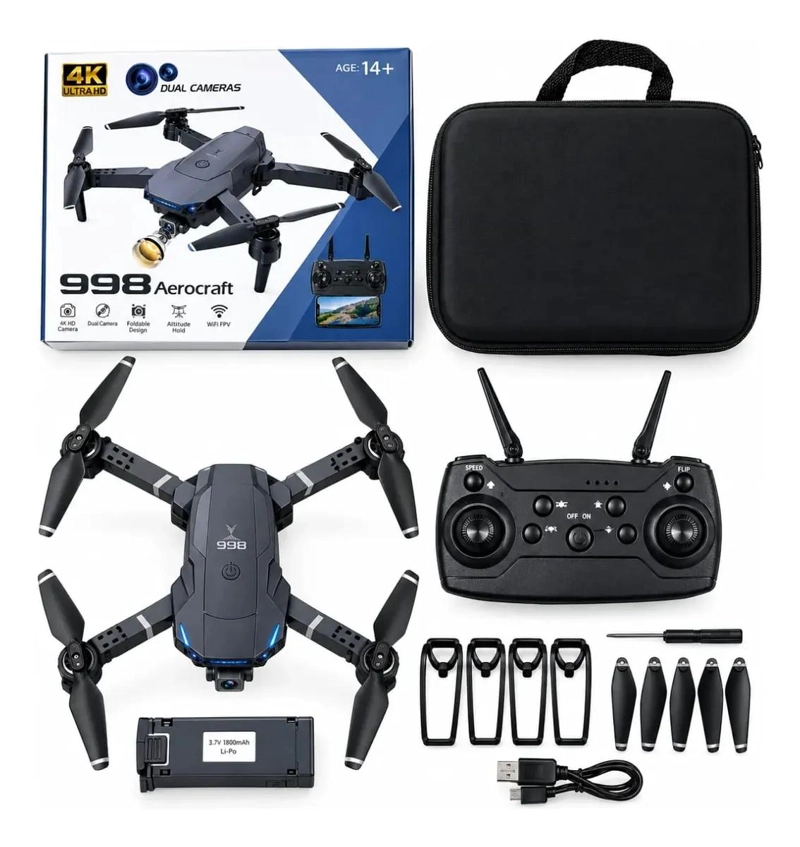 DRONE PLEGABLE DOBLE CAMARA 4K ULTRA HD PARA CAPTURA AE REA - 2