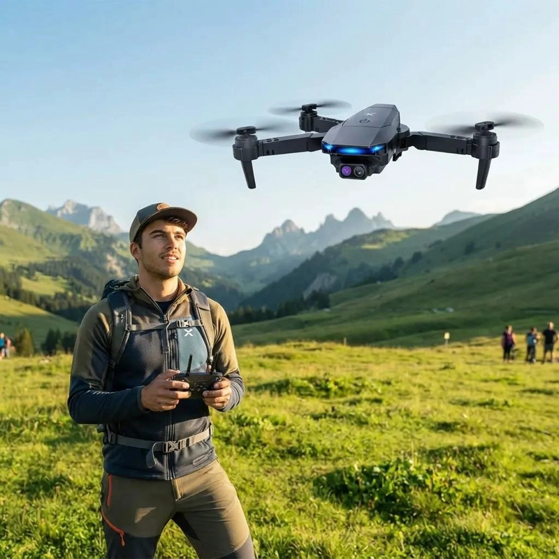 DRONE PLEGABLE DOBLE CAMARA 4K ULTRA HD PARA CAPTURA AE REA - 5