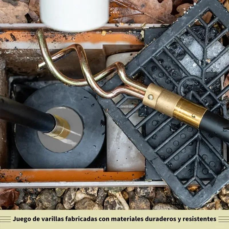 SET DE 10 VARILLAS PARA DESTAPAR ALCANTARILLADO DE 9 METROS - 5