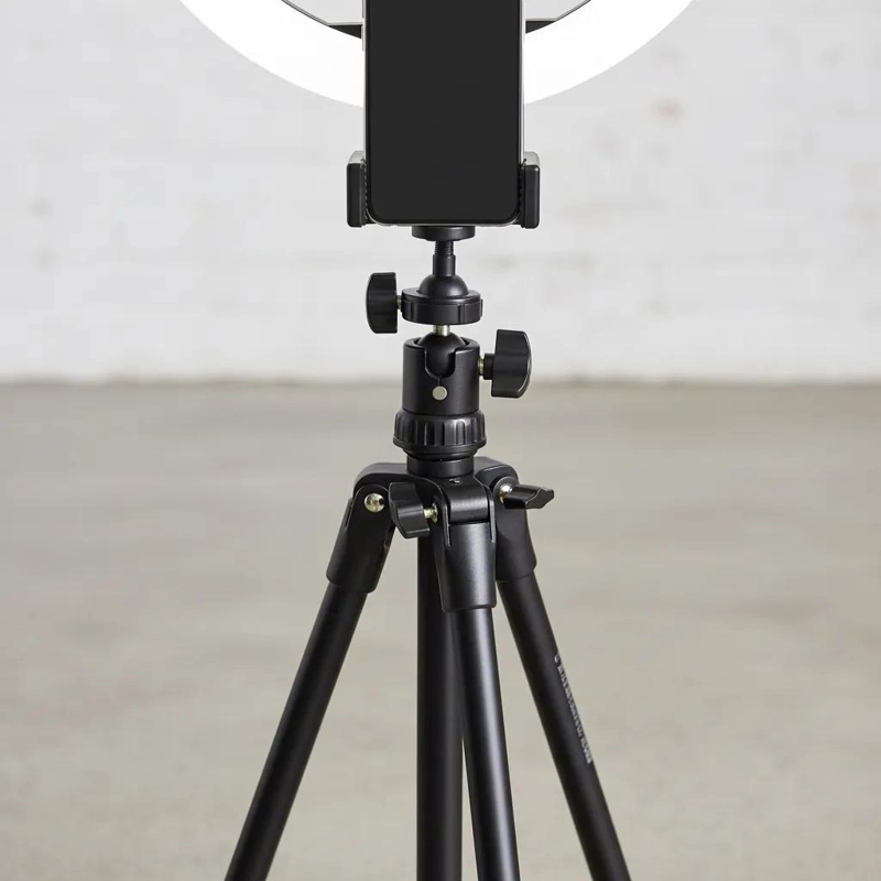ARO DE LUZ LED REGULABLE CON TRIPODE Y SOPORTE PARA CELULAR - 3