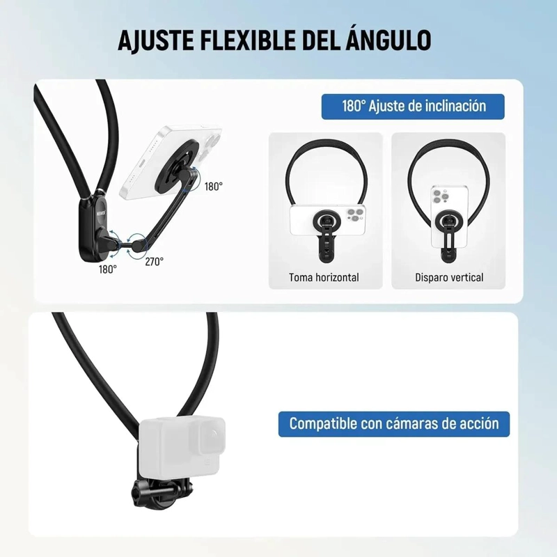 SOPORTE DE CUELLO MAGNE TICO PARA CAMARAS Y SMARTPHONES - 3