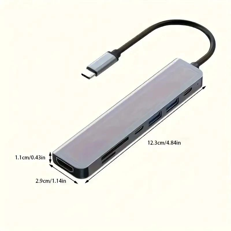HUB USB-C 7 EN 1 CON HDMI 4K Y LECTOR DE TARJETAS - 4