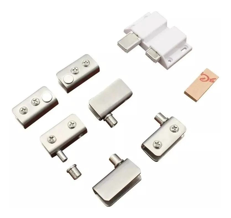SET DE 3 BISAGRAS PARA PUERTAS DE VIDRIO DOBLES - 1