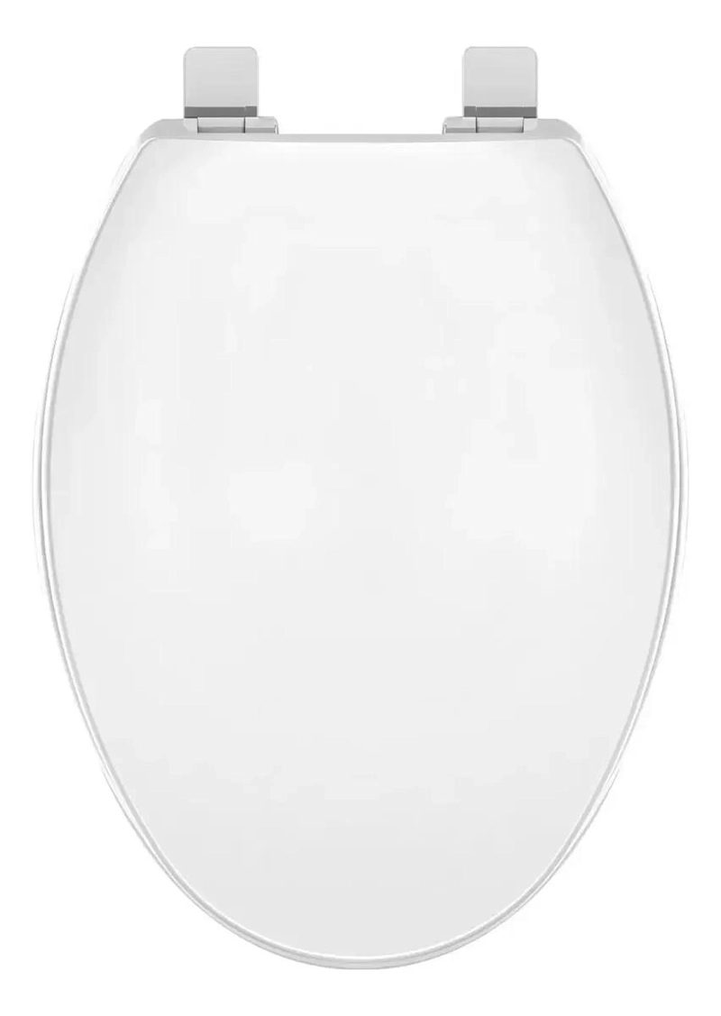 ASIENTO DE BAÑO ELONGADO EN COLOR BLANCO CON BISAGRAS AJUSTABLES - 2