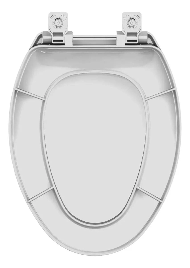 ASIENTO DE BAÑO ELONGADO EN COLOR BLANCO CON BISAGRAS AJUSTABLES - 3