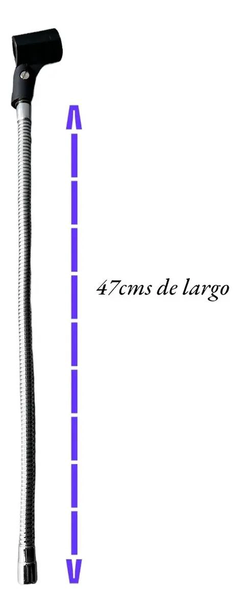 SOPORTE ATRIL MICROFONO FLEXIBLE CROMADO RESISTENTE Y AJUSTABLE - 2