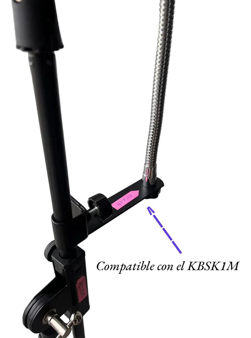 SOPORTE ATRIL MICROFONO FLEXIBLE CROMADO RESISTENTE Y AJUSTABLE - 5