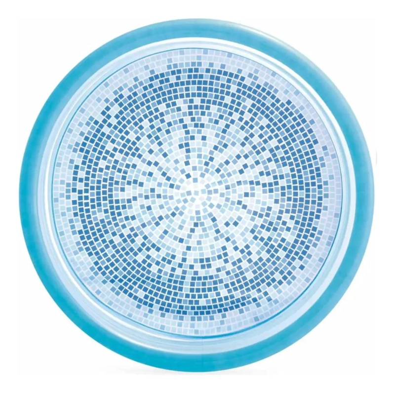 PISCINA INFLABLE INFANTIL AZUL CON DISEÑO DE MOSAICO - 4