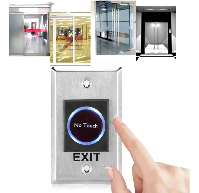 BOTON DE SALIDA DE PUERTA CON LUZ DE FONDO Y SENSOR INFRARROJO - 3