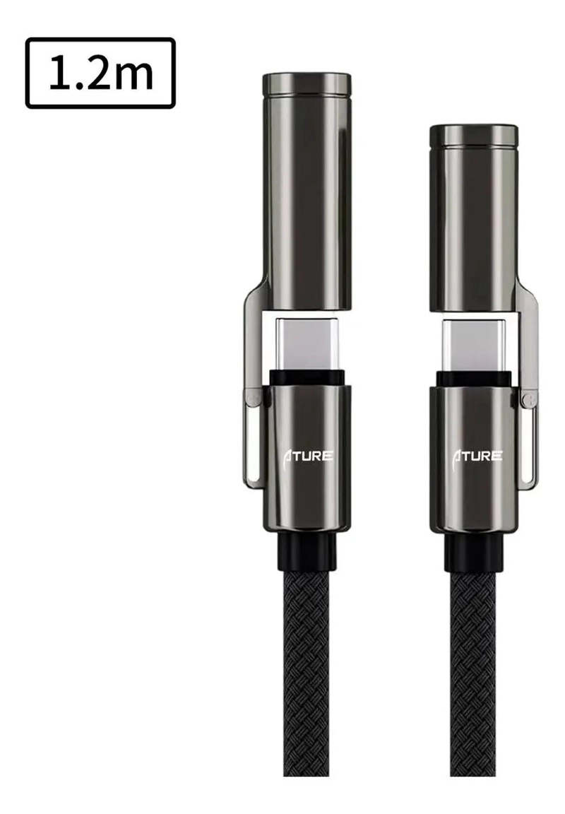 CABLE TIPO-C RAPIDO 240W CON ILUMINACION LED DE 1.2M - 5