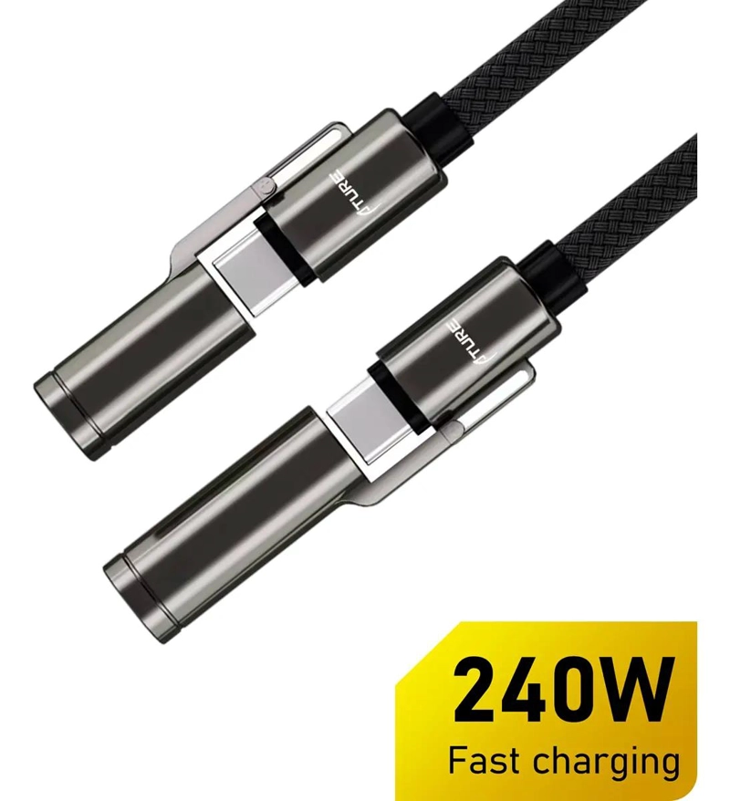 CABLE TIPO-C RAPIDO 240W CON ILUMINACION LED DE 1.2M - 7