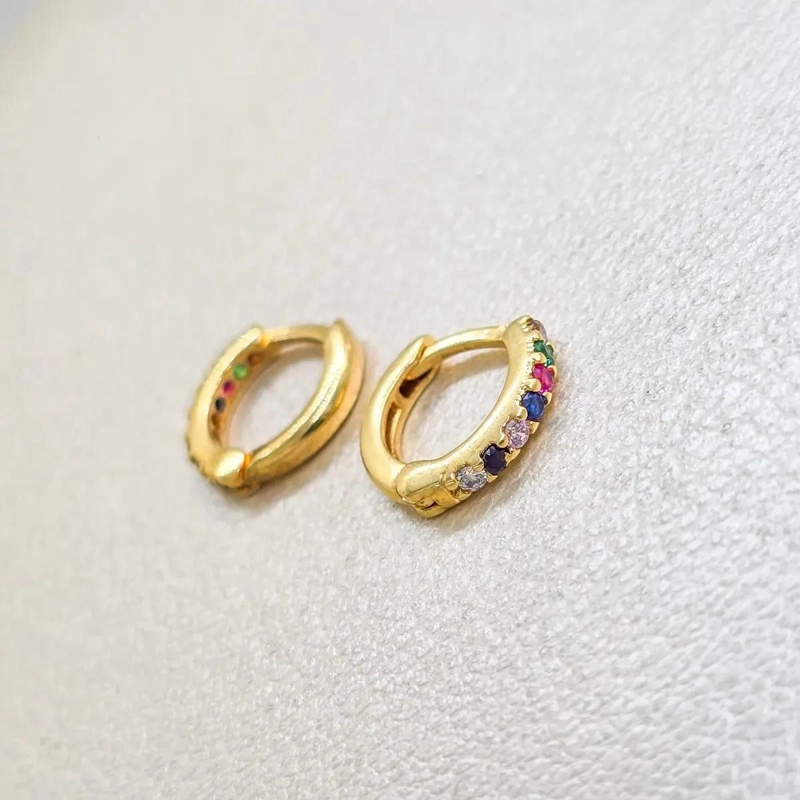 AROS CANDONGA SWEETNESS COLORS EN ORO LAMINADO 18K - 1