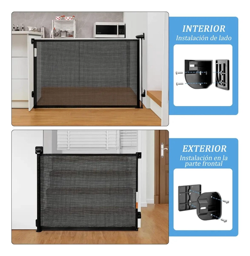 PUERTA DE SEGURIDAD RETRACTIL PARA BEBE S Y MASCOTAS DE 1.8 M - 6