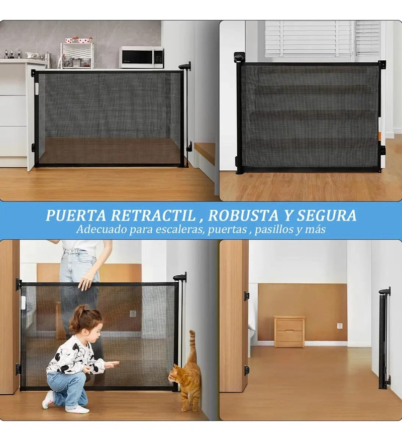 PUERTA DE SEGURIDAD RETRACTIL PARA BEBE S Y MASCOTAS DE 1.8 M - 7