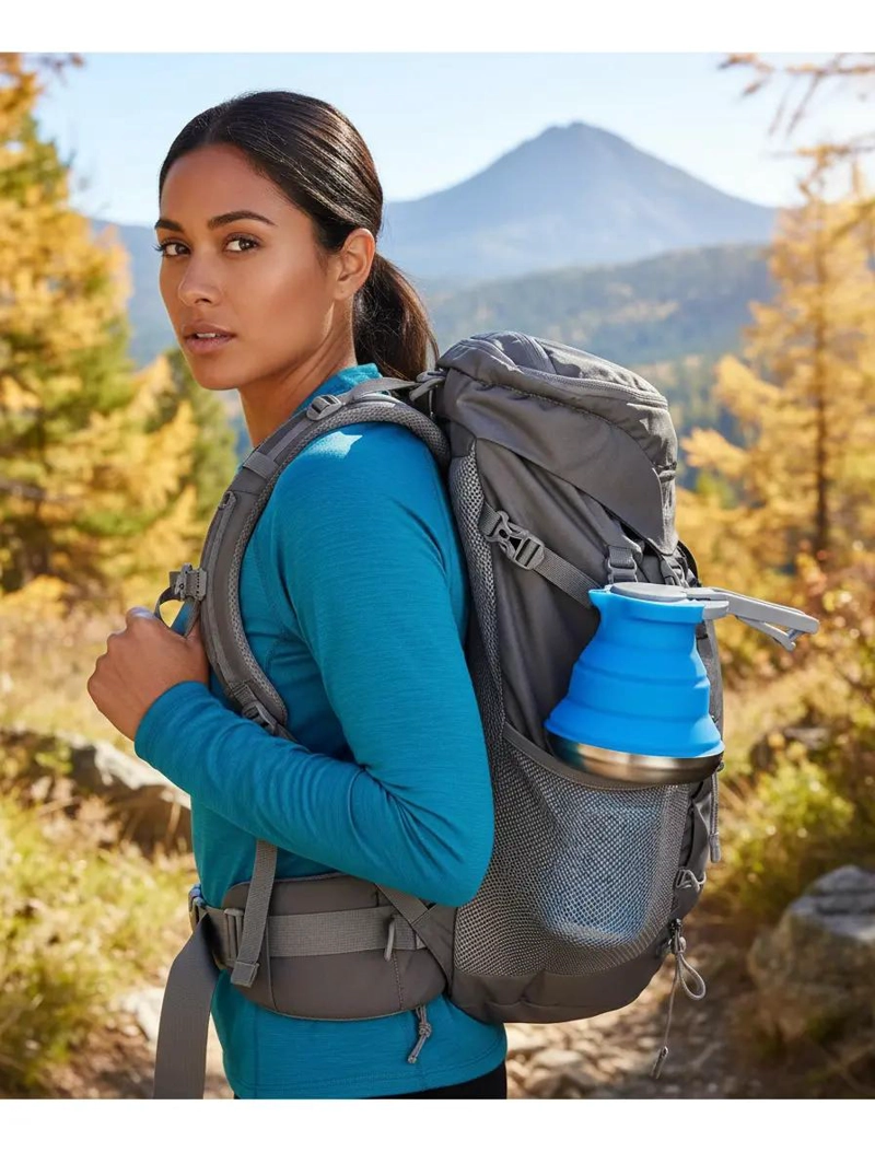 TETERA PLEGABLE DE SILICONA PARA CAMPING Y USO DIARIO - 1