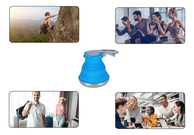 TETERA PLEGABLE DE SILICONA PARA CAMPING Y USO DIARIO - 7