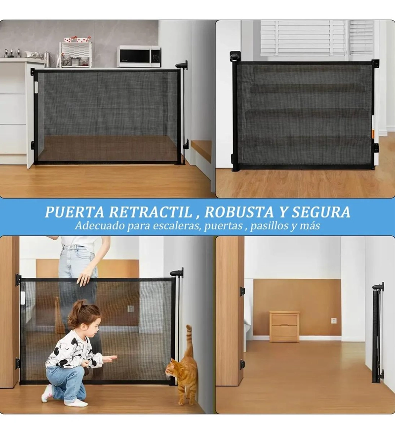 PUERTA RETRACTIL DE SEGURIDAD PARA BEBE S Y MASCOTAS DE 1,8 M - 7