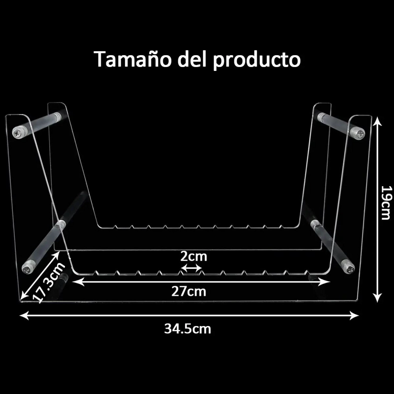 ESTANTE ACRILICO PARA ALMACENAMIENTO DE DISCOS DE VINILO - 2