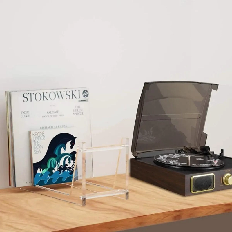 ESTANTE ACRILICO PARA ALMACENAMIENTO DE DISCOS DE VINILO - 6