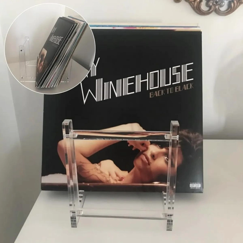 ESTANTE ACRILICO PARA ALMACENAMIENTO DE DISCOS DE VINILO - 7
