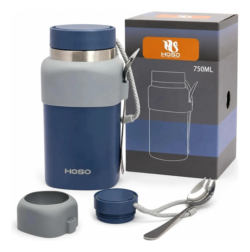 TERMO DE ACERO INOXIDABLE 750ML PARA COMIDA Y BEBIDAS CALIENTES - 5