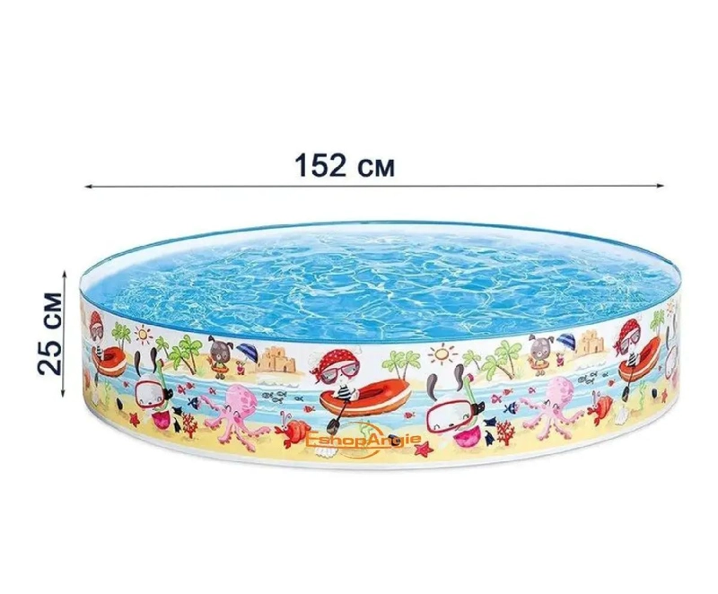 PISCINA REDONDA INFANTIL DE 152 CM PARA DIVERSION ACUATICA - 3