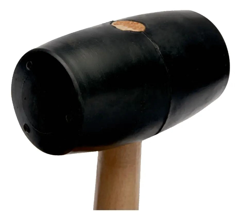 MARTILLO DE GOMA CON MANGO DE MADERA - 1