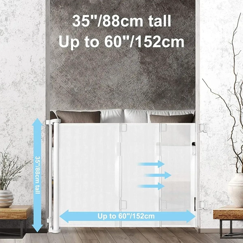 REJA DE SEGURIDAD RETRACTIL PARA BEBE S Y MASCOTAS 150CM X 86CM - 7