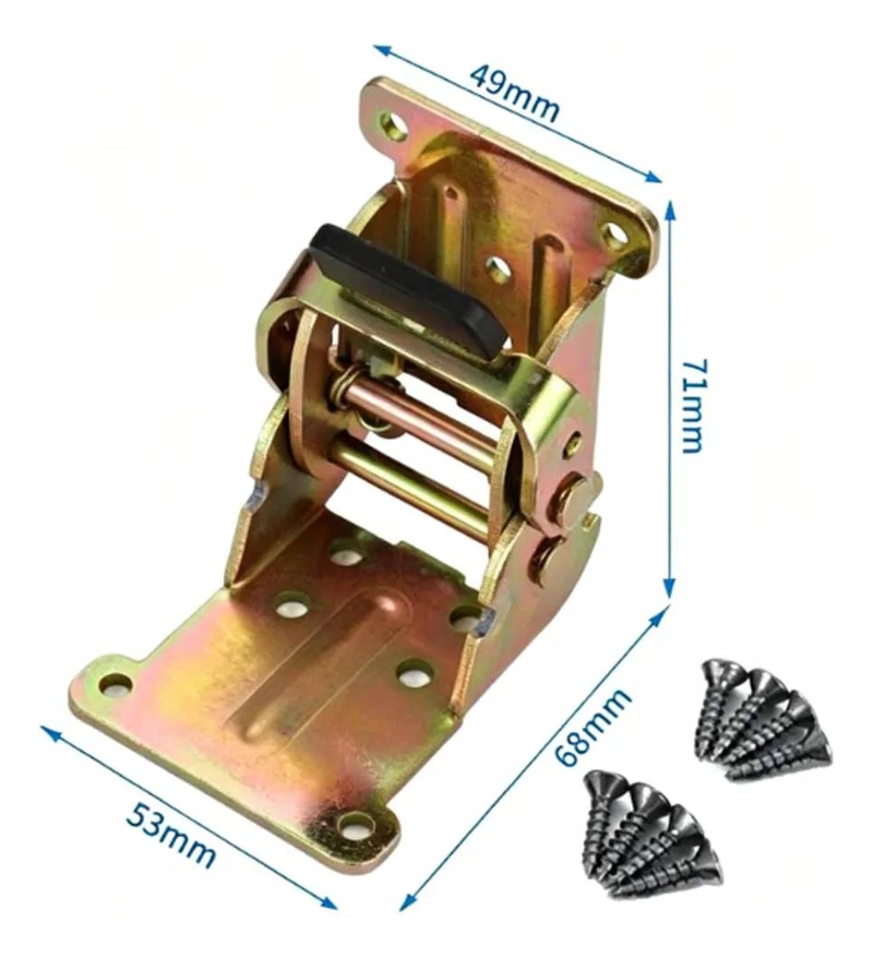 PACK DE 4 BISAGRAS METALICAS ABATIBLES CON BLOQUEO PARA MUEBLES - 4