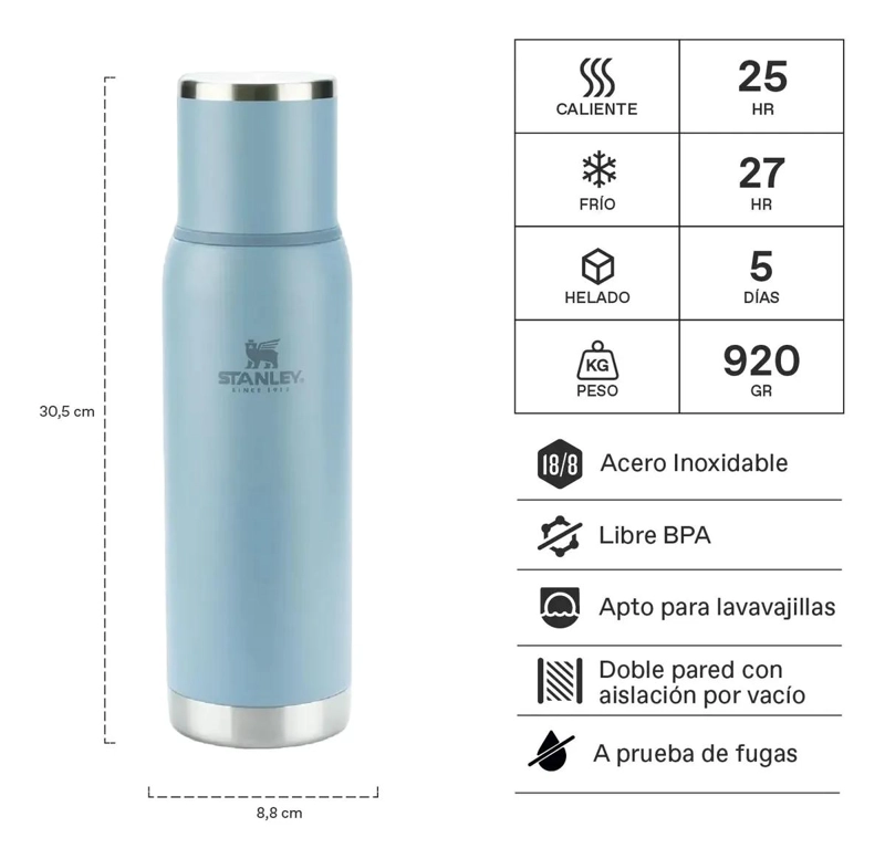 TERMO DE ACERO INOXIDABLE PARA BEBIDAS FRIAS Y CALIENTES - 2