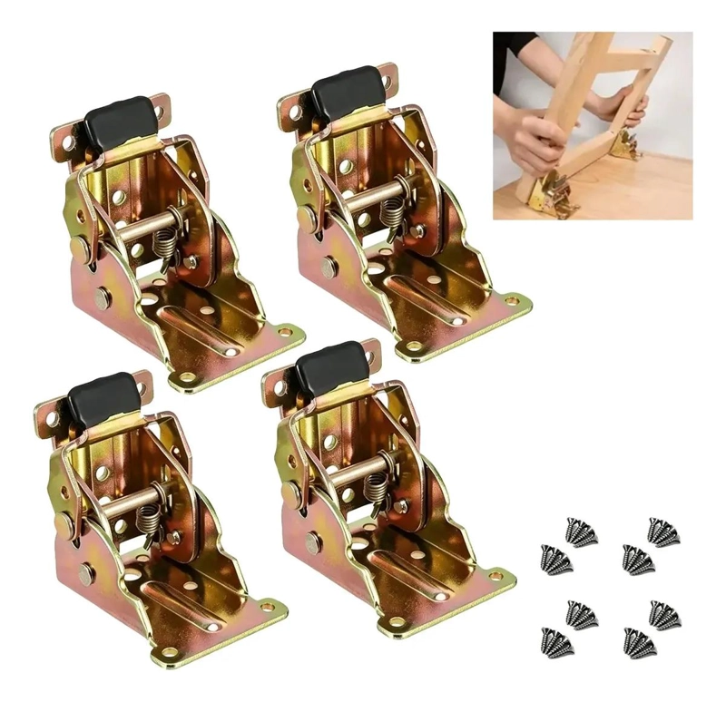 PACK DE 4 BISAGRAS PLEGABLES CON BLOQUEO PARA MUEBLES - 1