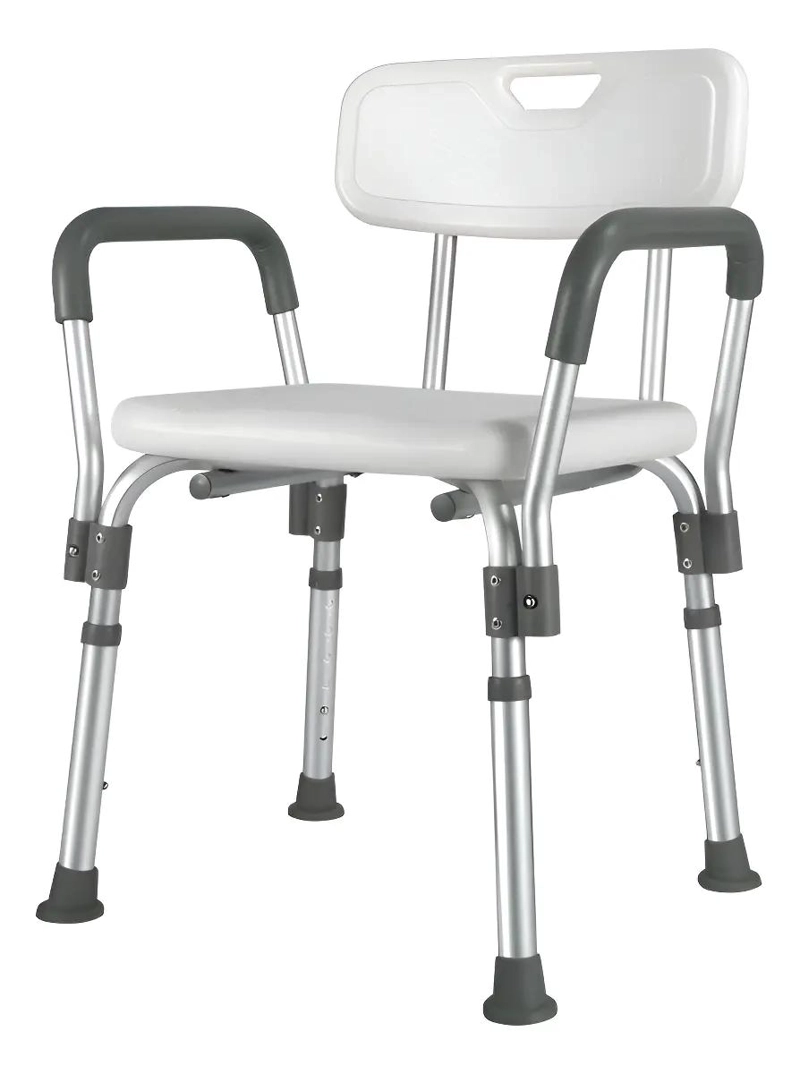 SILLA PLEGABLE PARA DUCHA CON RESPALDO Y REPOSABRAZOS - 1
