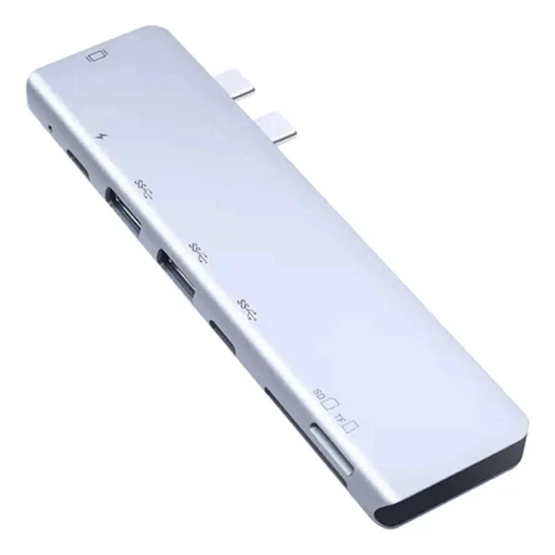 ADAPTADOR MULTIFUNCIONAL USB TIPO C CON 7 PUERTOS - 4