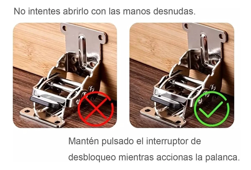 JUEGO DE 4 BISAGRAS PLEGABLES CON SISTEMA DE BLOQUEO - 4