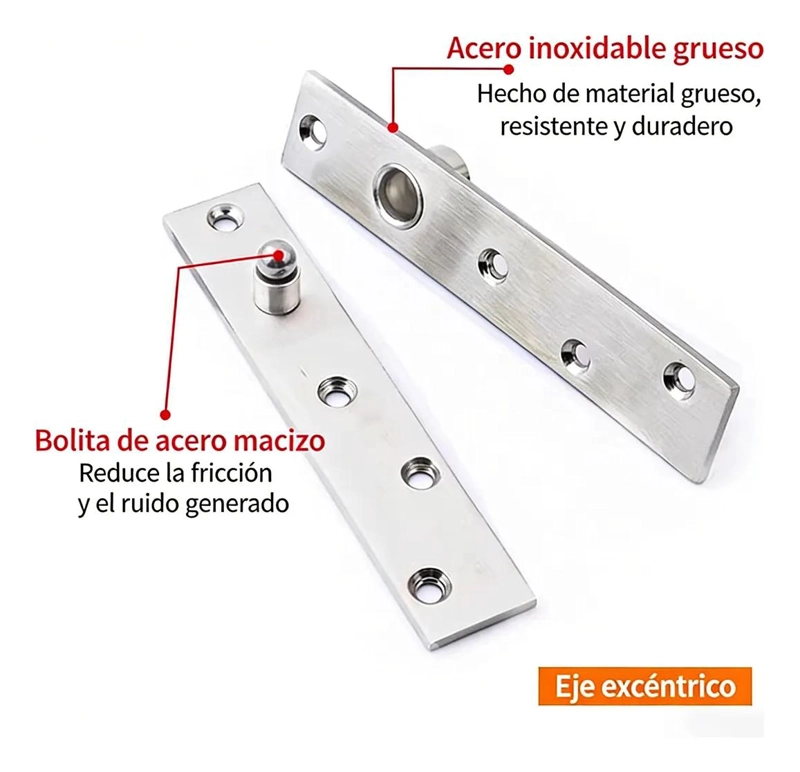 BISAGRAS OCULTAS DE ACERO INOXIDABLE 15CM PARA PUERTAS - 3