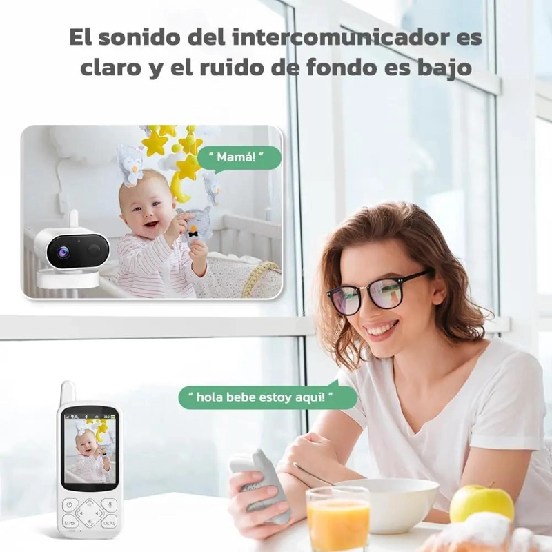 CAMARA DE VIGILANCIA PARA BEBE S Y ANCIANOS CON PANTALLA DE 2.8 PULGADAS - 2
