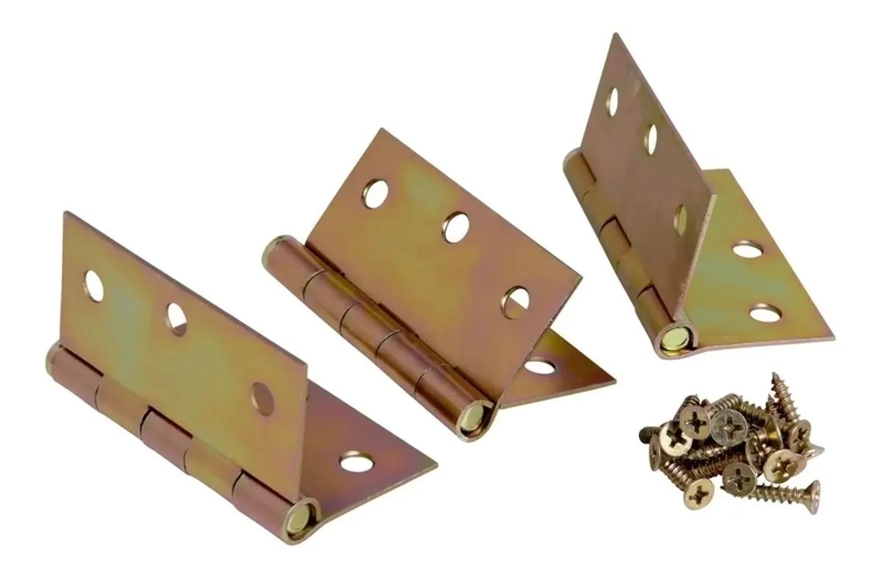 BISAGRA DORADA DE 3,5 PULGADAS CON TORNILLOS PARA PUERTA - 1