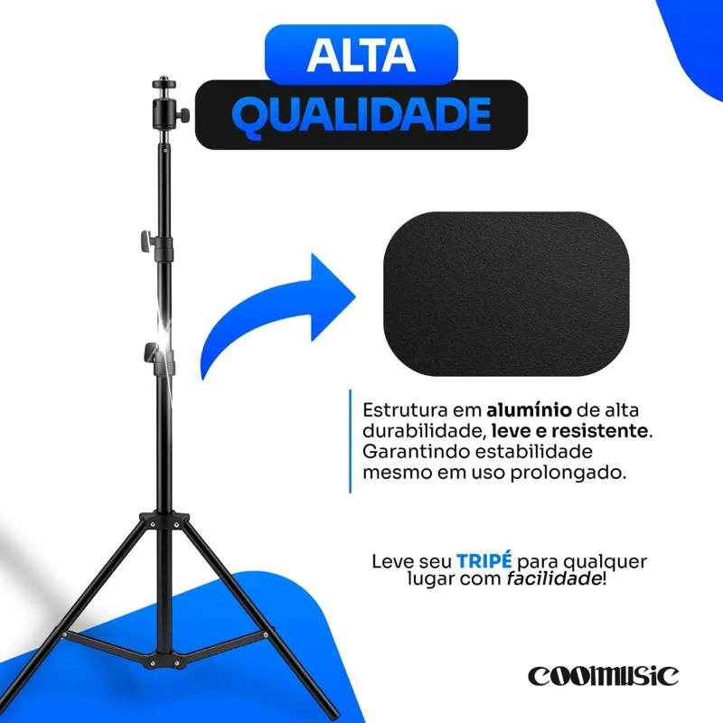 TRIPODE PROFESIONAL AJUSTABLE PARA FOTOGRAFIA Y VIDEO HASTA 2,10 M - 2