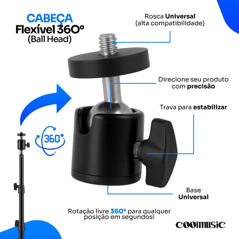 TRIPODE PROFESIONAL AJUSTABLE PARA FOTOGRAFIA Y VIDEO HASTA 2,10 M - 5