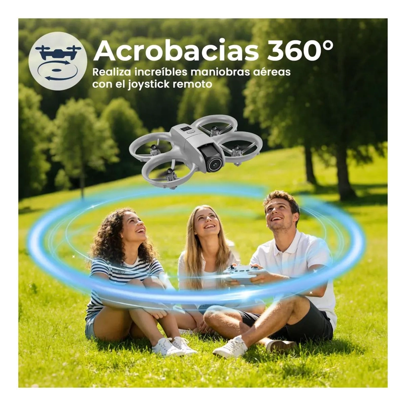 MINI DRONE PLEGABLE FPV 4K CON CAMARA DUAL Y 3 BATERIAS - 6