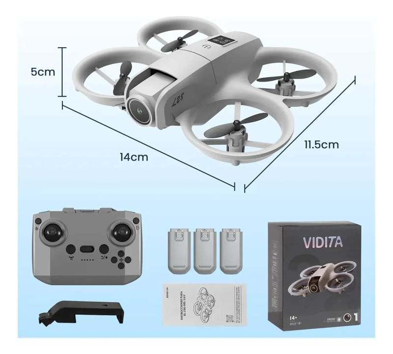 MINI DRONE PLEGABLE FPV 4K CON CAMARA DUAL Y 3 BATERIAS - 7