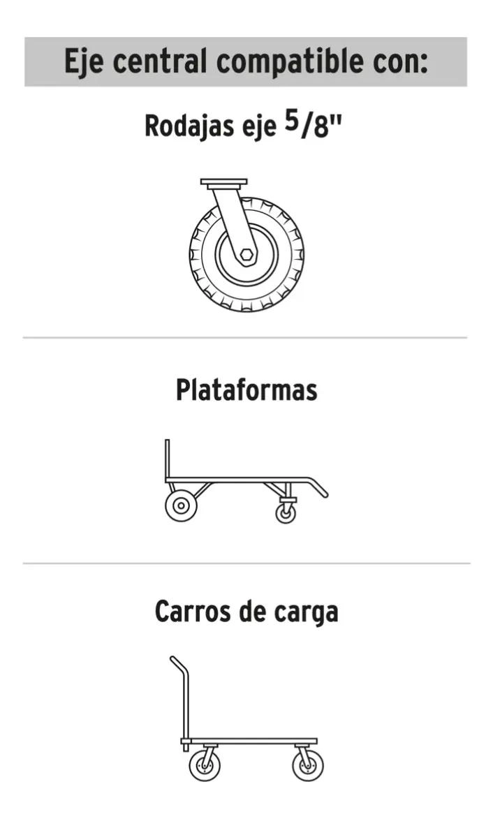 RUEDA DE HULE SOLIDO IMPONCHABLE PARA CARRO DE CARGA - 2