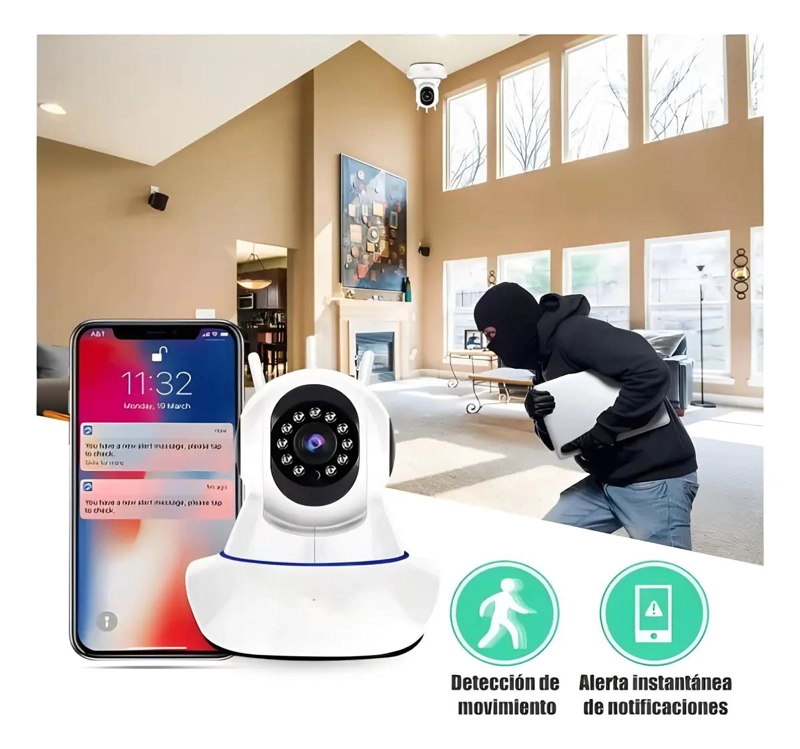 CAMARA DE SEGURIDAD IP INALAMBRICA CON VISION NOCTURNA HD - 5
