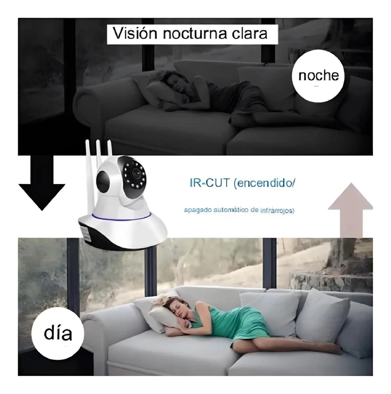 CAMARA DE SEGURIDAD IP INALAMBRICA CON VISION NOCTURNA HD - 6